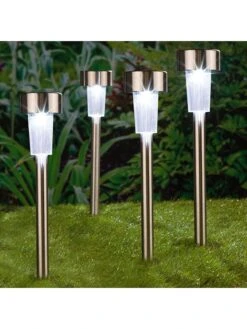 4er.Set: LED-Solar-Edelstahl-Gartenstecker - (H)36,5 Cm 5 4er.Set: LED-Solar-Edelstahl-Gartenstecker - (H)36,5 Cm -BRILLIANT Verkäufe profigarden 4er set led solar edelstahl gartenstecker h 36 5 cm 2