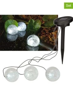 Solar-Teichlampen In Kaltweiß - 3 Stück