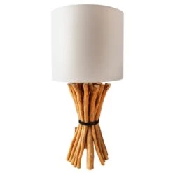 Tischleuchte EUPHORIA In Beige / Braun - 27 X 56 X 27cm