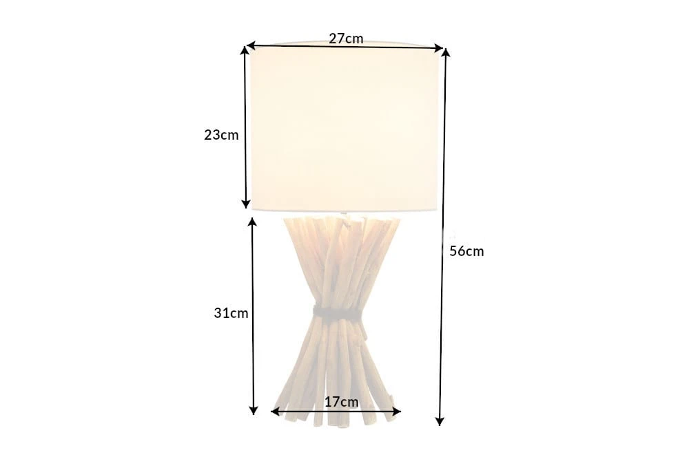 Tischleuchte EUPHORIA In Beige / Braun - 27 X 56 X 27cm 9 Tischleuchte EUPHORIA In Beige / Braun - 27 X 56 X 27cm – Bild 9