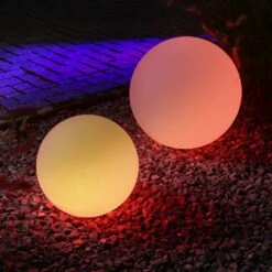 Leuchtkugel LED GLOBE RGB In Weiß - 30cm -BRILLIANT Verkäufe satisfire leuchtkugel led globe rgb in weiss 30cm 3