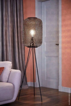 Stehleuchte Calla In Schwarz - (H) 165 Cm X Ø 40 Cm 9 Stehleuchte Calla In Schwarz - (H) 165 Cm X Ø 40 Cm -BRILLIANT Verkäufe schoner wohnen stehleuchte calla in schwarz h 165 cm x o 40 cm 2