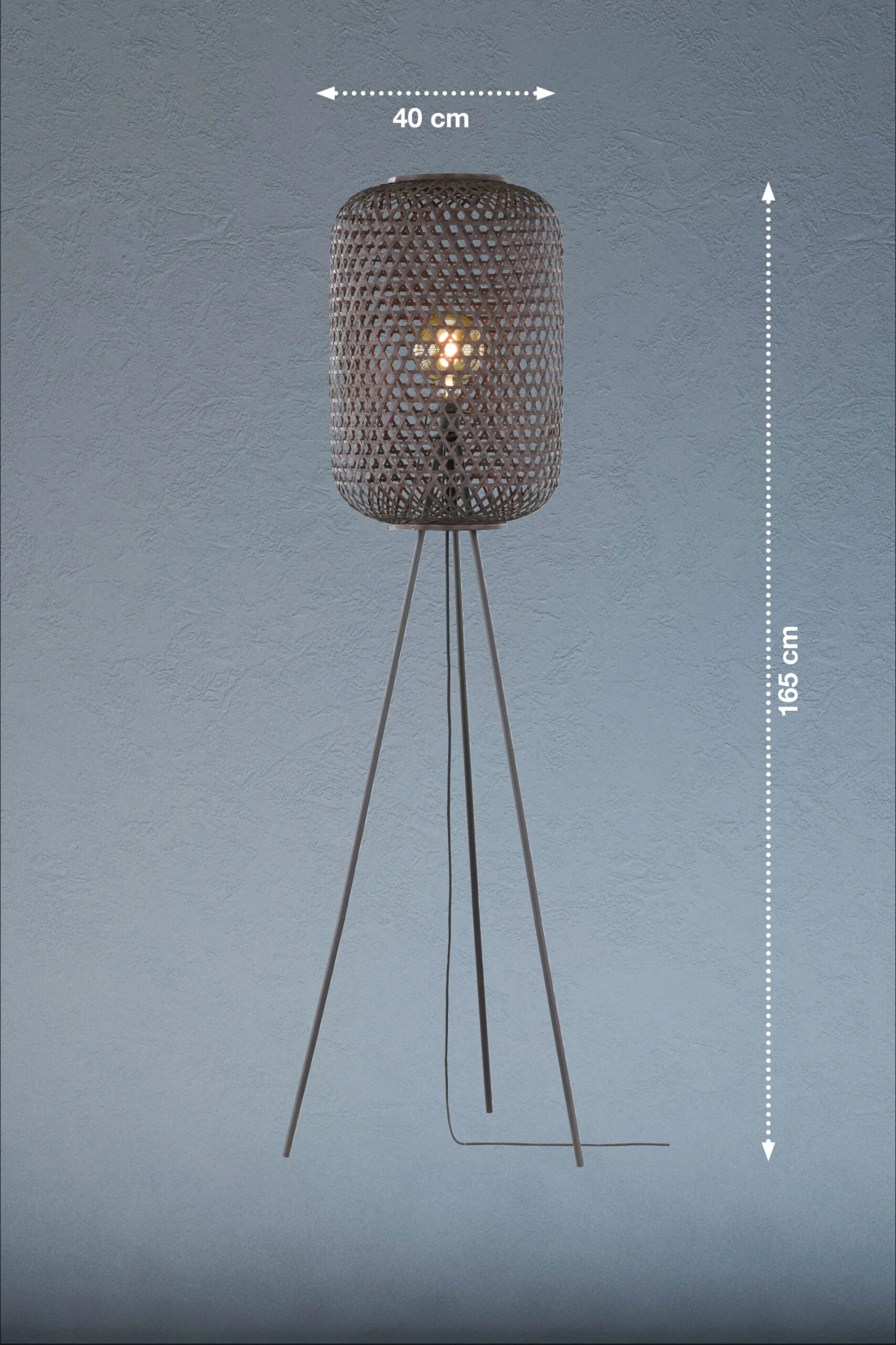 Stehleuchte Calla In Schwarz - (H) 165 Cm X Ø 40 Cm 4 Stehleuchte Calla In Schwarz - (H) 165 Cm X Ø 40 Cm – Bild 4