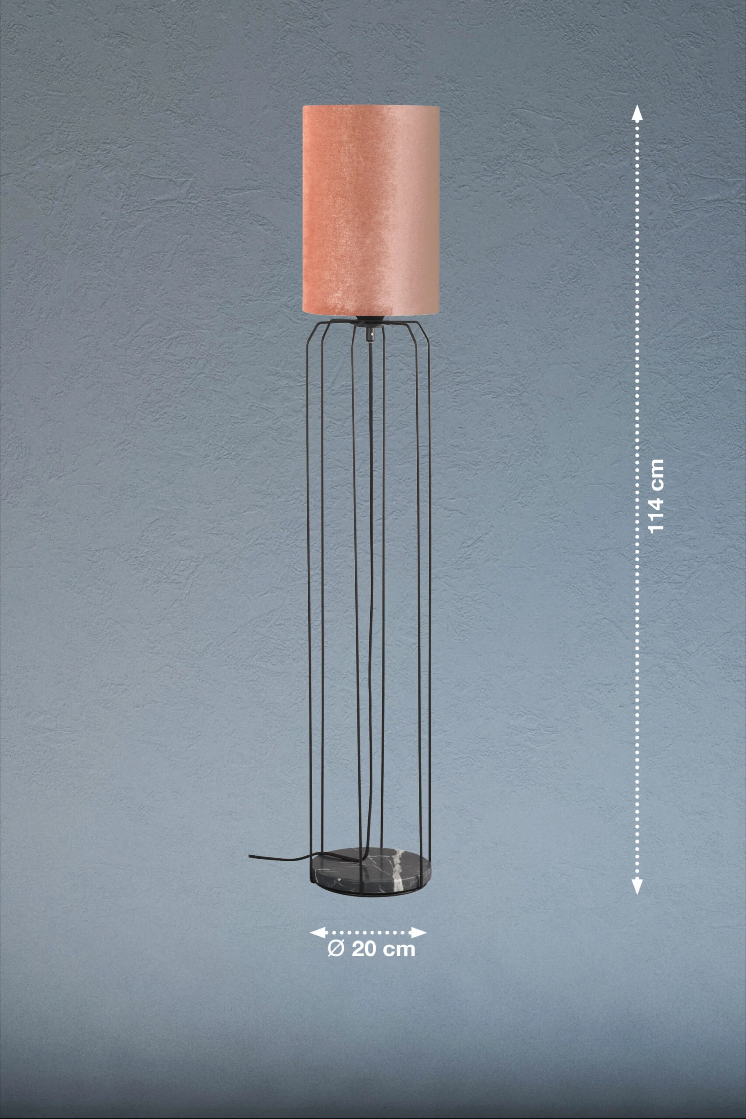Stehleuchte Grace In Schwarz - (H) 114 Cm X Ø 20 Cm 2 Stehleuchte Grace In Schwarz - (H) 114 Cm X Ø 20 Cm – Bild 2