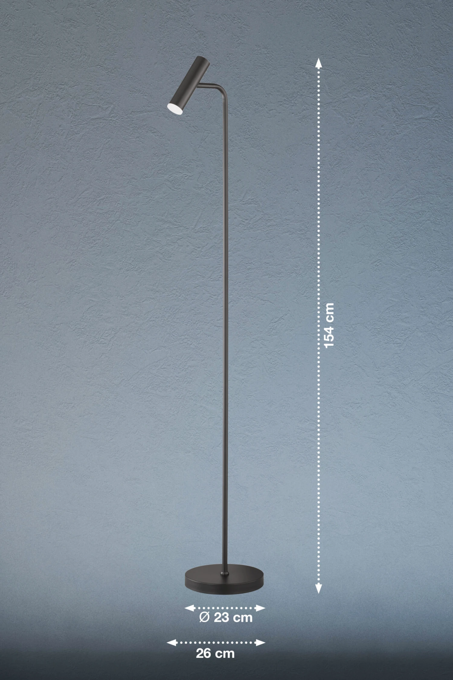 Stehleuchte Stina In Schwarz - (H) 154 Cm X Ø 23 Cm 3 Stehleuchte Stina In Schwarz - (H) 154 Cm X Ø 23 Cm – Bild 3