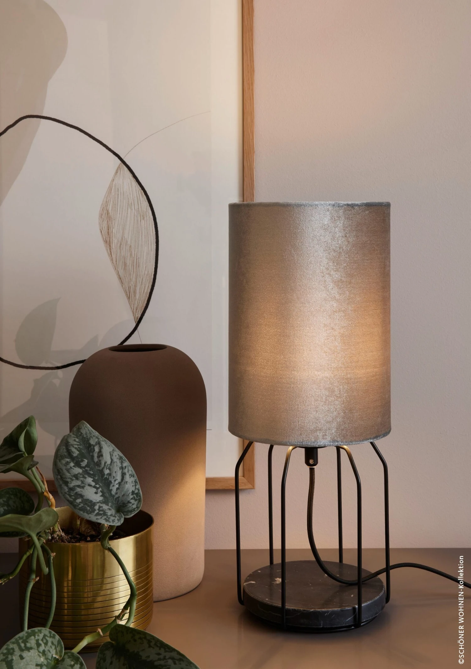 Tischleuchte Grace In Schwarz - (H) 22 Cm X Ø 17 Cm 2 Tischleuchte Grace In Schwarz - (H) 22 Cm X Ø 17 Cm – Bild 2