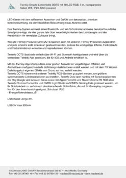 Twinkly Lichterkette DOTS 60 LED RGB In Bunt - (L) 3m -BRILLIANT Verkäufe twinkly lichterkette dots 60 led rgb in bunt l 3m 5